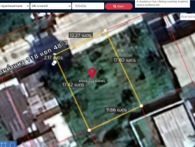 ขายที่ดินเปล่า  ซอย รามคำแหง 118 แยก 48-7 เนื้อที่ 54 ตร.วา  ใกล้